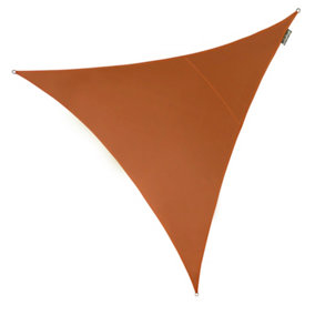 Kookaburra 5m Triangle Waterproof Terracotta Garden Patio Sun Shade Sail Canopy 98% UV Block with Free Rope