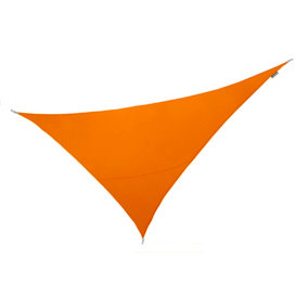 Kookaburra 6m x 4.2m Right Angle Triangle Water Resistant Orange Garden Patio Sun Shade Sail Canopy 96.5% UV Block with Free Rope