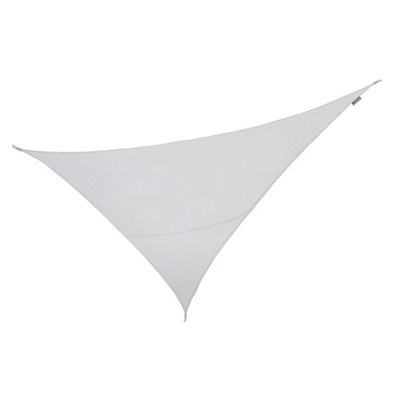 Kookaburra 6m x 4.2m Right Angle Triangle Water Resistant Polar White Garden Patio Sun Shade Sail Canopy 96.5% UV Block with Rope