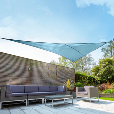 Kookaburra 6m x 4.2m Right Angle Triangle Waterproof Azure Garden Patio Sun  Shade Sail Canopy 98% UV Block with Free Rope