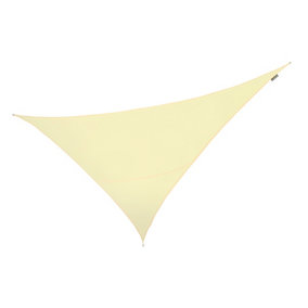Kookaburra 6m x 4.2m Right Angle Triangle Waterproof Ivory Garden Patio Sun Shade Sail Canopy 98% UV Block with Free Rope