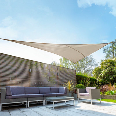 Kookaburra 6m x 4.2m Right Angle Triangle Waterproof Mushroom Garden Patio Sun Shade Sail Canopy 98% UV Block with Free Rope
