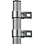 Kookaburra Silver Galvanized Steel Bracket Clamp for 48mm Shade Sail Garden Patio Pole