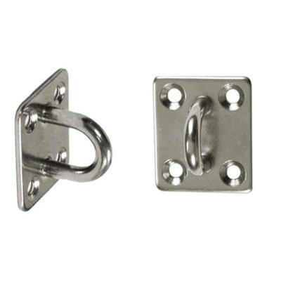 Kookaburra Silver Stainless Steel Square & Rectangle Shade Sail Fixing Kit Garden Fitting Patio Accessory for 4 Corners - 3