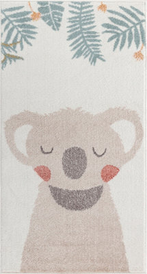 KOOKIE Kids Modern Multicolour/Taupe Bedroom Area Rug 80 x 150 cm