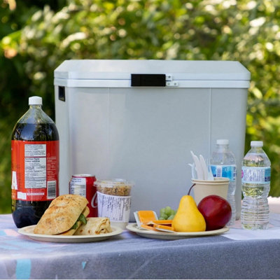 Koolatron 12V Electric Cooler 27L Grey, Cools & Warms to 57 C, Fits 48 ...