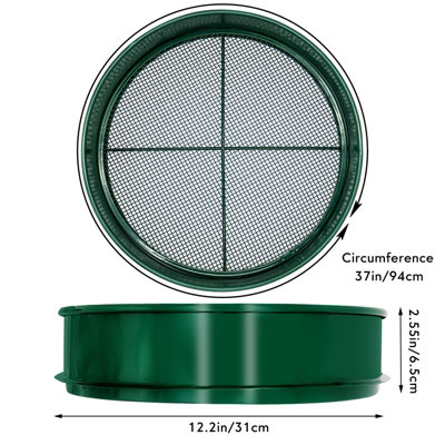 KOOLPUG Garden Series 3-in-1 Green Soil Sieve Garden Riddle with ...