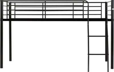 Kora Mid Sleeper Metal Bed Frame in Black Finish fits  3ft Single Mattress