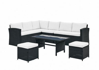 Black corner sofa discount garden