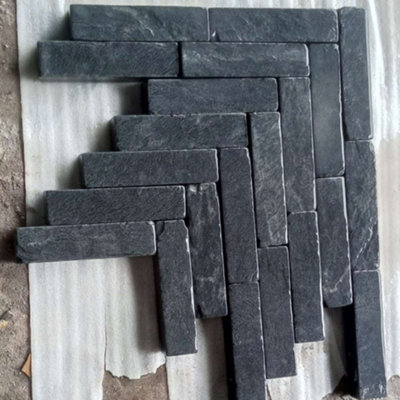 Kota Black Limestone Setts 200x50x40mm Pack of 300 Setts , Natural ...