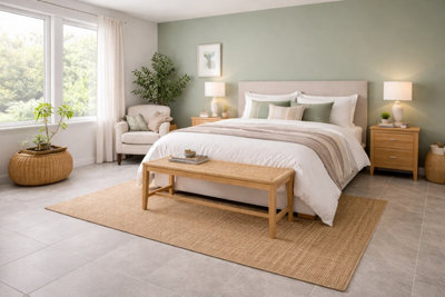 Kovac Grey Matt Porcelain Floor Tiles (105 Pack - 15 Box - 18.9m2 Coverage) - Bedroom - Inspired by Natural Stone Textures