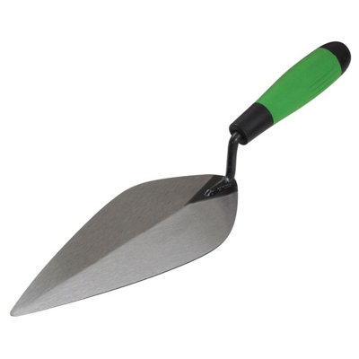 Kraft Hi-Craft Narrow Pattern Brick Trowel with Soft Grip Handle 10" - HC139PF