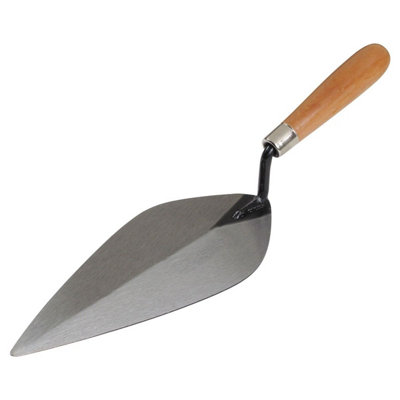 Kraft Hi-Craft Narrow Pattern Brick Trowel with Wood Handle 11" - HC705