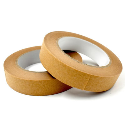 Kraft Tape - 2 Pack Brown Paper Tape Rolls - Heavy Duty Kraft Paper Packing Tape for Moving House Boxes, Framing Tape and P