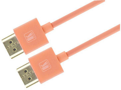 KRAMER Premium High Speed HDMI Lead Ultra Slim Flexible Lead, 0.9m Orange