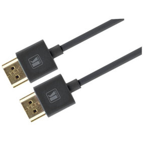 KRAMER Premium High Speed HDMI Lead, Ultra Slim Flexible Lead, 1.8m Black