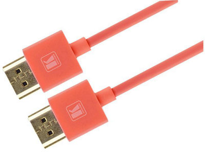 KRAMER Premium High Speed HDMI Lead Ultra Slim Flexible Lead, 1.8m Red