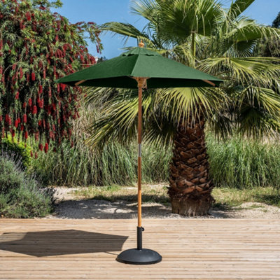 Kratos 2m Wooden Parasol in Green