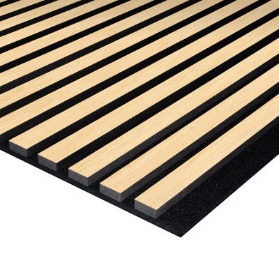 Kraus - Ash Brown - Acoustic Slat Wall Panel - (L) 120cm x (W