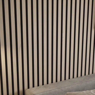 Kraus - Ash Brown - Easy-Fit Acoustic Slat Wall Panel - (L) 240cm