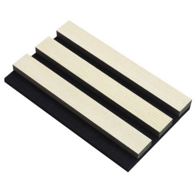 Kraus - Ash Brown - Easy-Fit Acoustic Slat Wall Panel - (L) 240cm