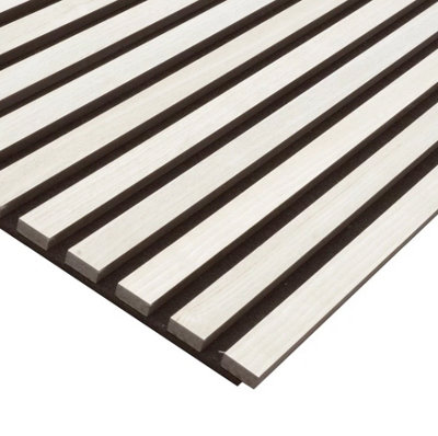 Kraus - Ash Brown - Easy-Fit Acoustic Slat Wall Panel - (L) 240cm