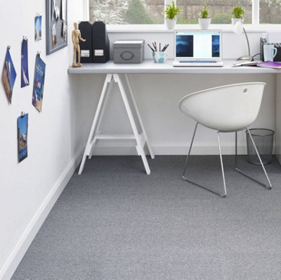 Kraus Carpet Floor Tile - Grey - 20 Tiles in a box - each tile 50cm x 50cm - Total 5m² Coverage