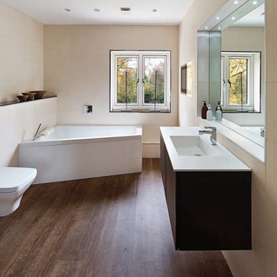Kraus Ingleton Natural Wood Effect Luxury Vinyl Click Tile, pack of 10 covers 2.2m² - Samples Available