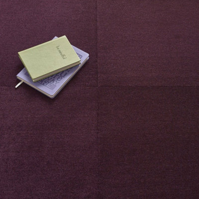 Kraus Premium Carpet Floor Tile - Plum - 20 Tiles in a box - 50cm x 50cm - Total 5m² Coverage Price Comparisons | Compare The Build