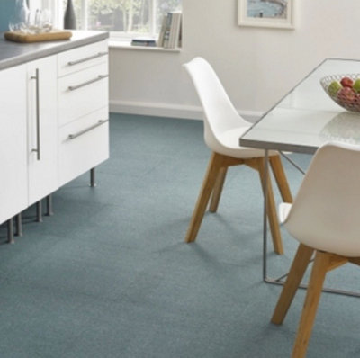 Kraus Premium Carpet Floor Tile - Teal - 20 Tiles in a box - 50cm x 50cm - Total 5m² Coverage