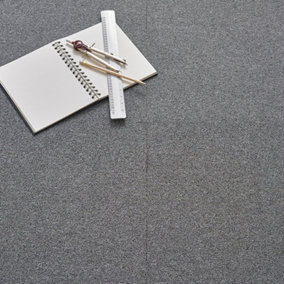 Kraus Value Carpet Floor Tile - Grey - 20 pieces - 50x50cm - 5m² Coverage