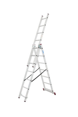 Krause 3 Section Combination Ladder With Stairway Function - 3x7 Rung (4.2m)