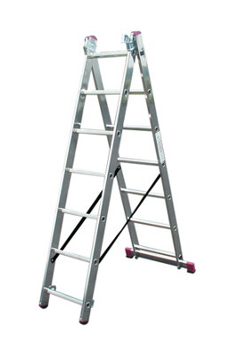 Krause 3 Section Combination Ladder With Stairway Function - 3x7 Rung (4.2m)