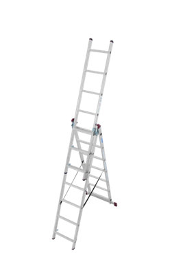 Krause 3 Section Combination Ladder With Stairway Function - 3x7 Rung (4.2m)