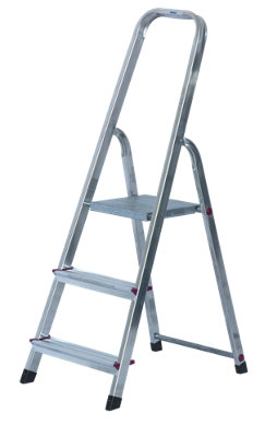 Krause 3 Tread Aluminium Folding Platform Step Ladder