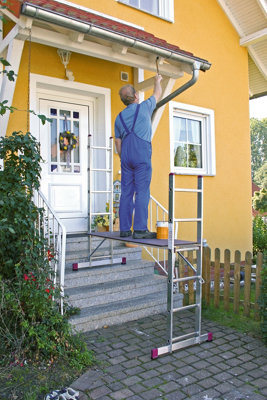Krause 5 in 1 Aluminium Folding Combination Scaffold Ladder