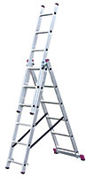 Krause Corda 3 Section Combination Ladder With Stairway Function - 3x6 Rung (3.65m)