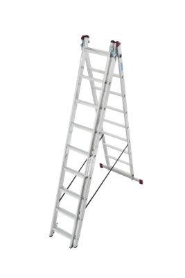 Krause Corda 3 Section Combination Ladder With Stairway Function - 3x9 Rung (5.3m)