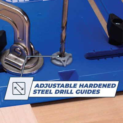 Kreg Cabinet Hardware Jig - Adjustable edge guide for easy positioning