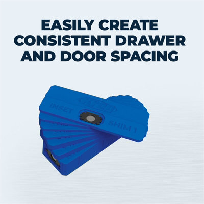 Kreg Setup and Spacer Shims - Take the guesswork out of installing drawers and doors, and easily create consistent spacing