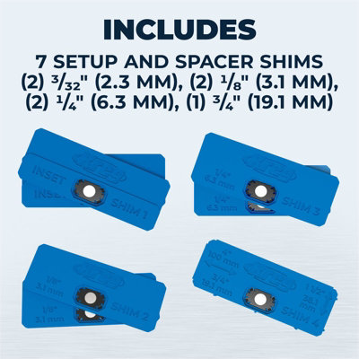 Kreg Setup and Spacer Shims - Take the guesswork out of installing drawers and doors, and easily create consistent spacing