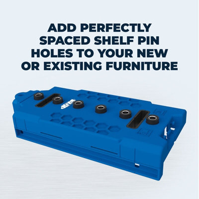 Kreg Shelf Pin Jig - 1/4" Add perfectly spaced shelf pin holes to your projects