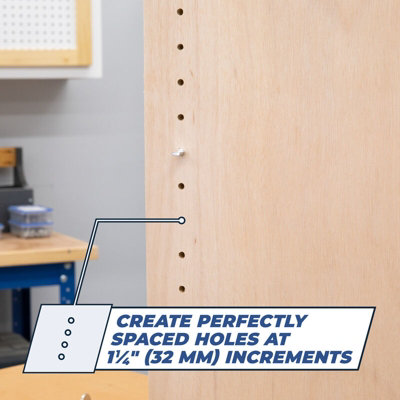 Kreg Shelf Pin Jig - 1/4" Add perfectly spaced shelf pin holes to your projects