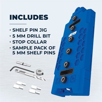 Cabinet shelf pin hole jig discount