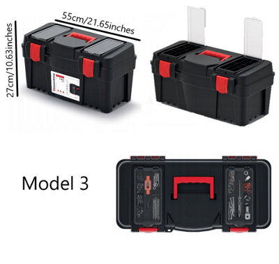 Kristenberg Craft Tool Storage Box - Lockable DIY Toolbox - Tote Tray -Model 3
