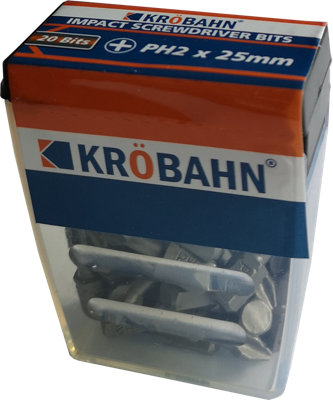 Buy KROBAHN IMPACT SCREWDRIVER BITS PH2x25mm 20 BITS KB-SIPH2025 | DIY ...