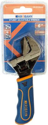 KROBAHN STUBBY ADJUSTABLE WRENCH 6" KB-AWSB0006