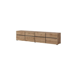 Kross 40 TV Cabinet in Oak Wotan - W2250mm H480mm D400mm Elegant Wood Finish