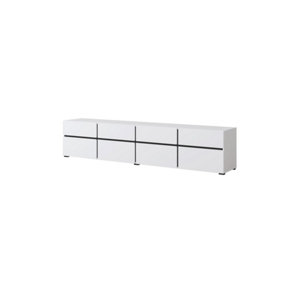 Kross 40 TV Cabinet in White - W2250mm H480mm D400mm Modern Minimalist Design