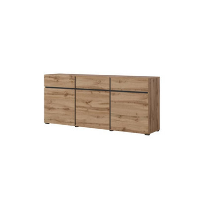 Kross 43 Sideboard Cabinet in Oak Wotan - W1800mm H780mm D400mm, Timeless Style